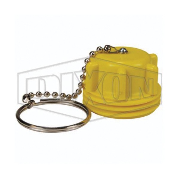 Dust Plug, Fitting/Connector Type: Plug, 2-1/4 Inch Nominal, Male ACME, Plastic, Yellow, Domestic