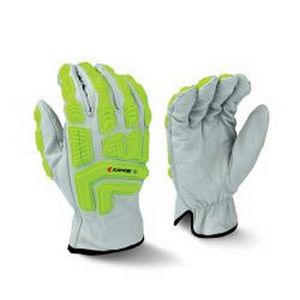 Cut Resistant Gloves, ANSI A4 Cut Rating, Size Large, TPR Back, Goatskin, White