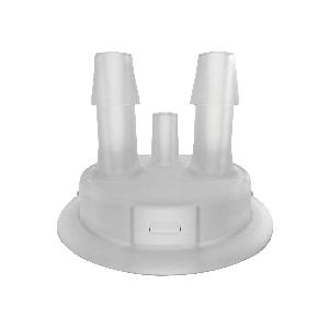 Carboy Cap Adapter, 53 mm Mouth, 3.2 in Diameter, 1 in Height, Polypropylene, White