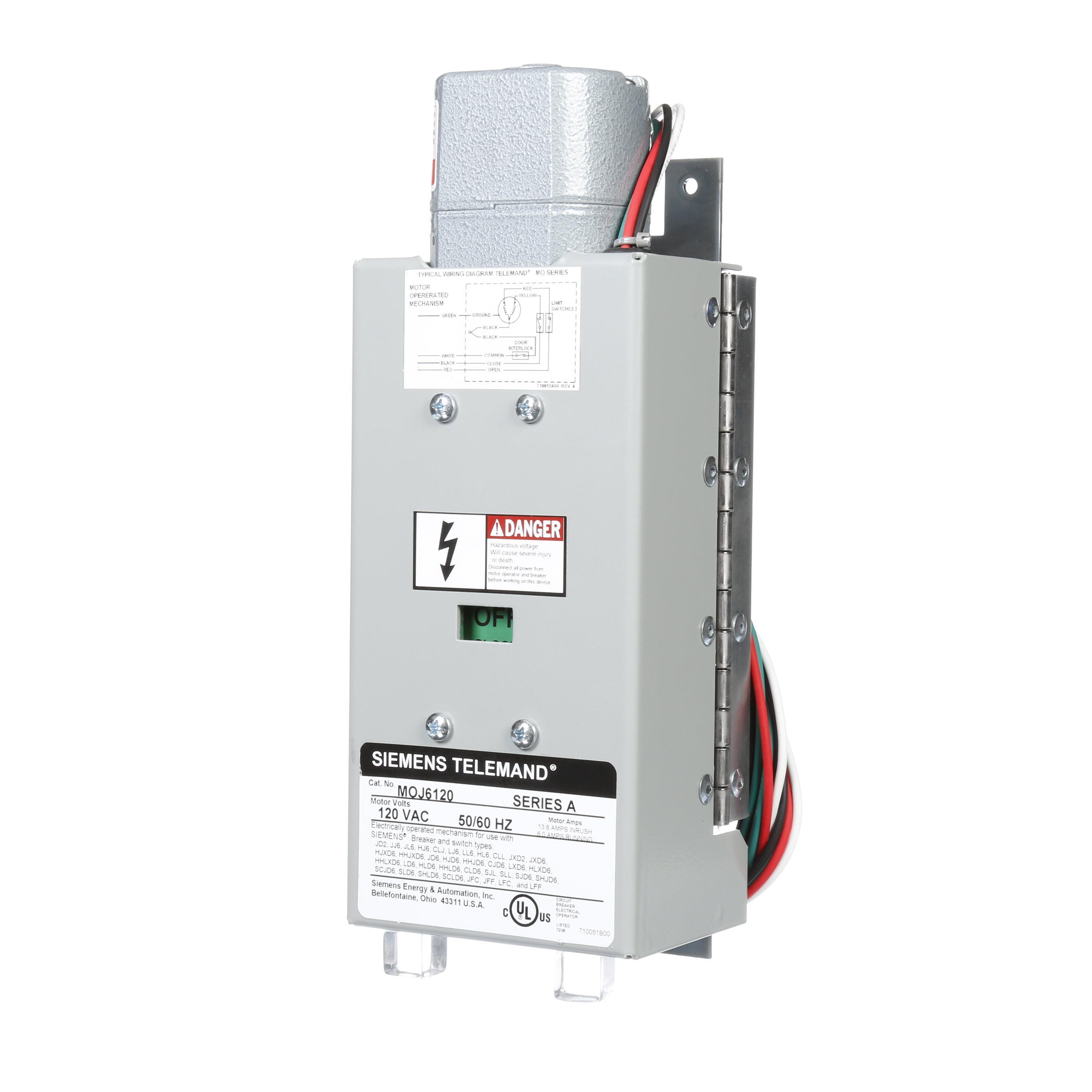 Breaker Operator, 120 VAC, 13.6 A, 50/60 Hz, For Use With: JD, LD Circuit Breaker, 12.2 in L x 6.3 in W x 5.9 in H