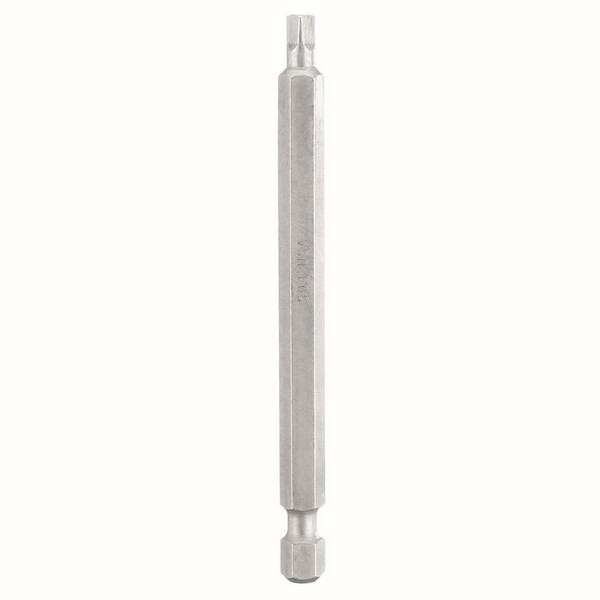 Screwdriver Power Bit, Single End, #3 Point, Square Recessed Point, Steel