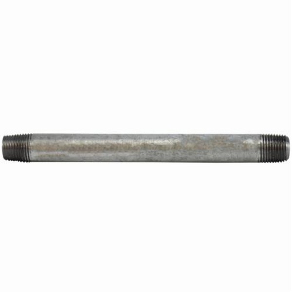 Pipe Nipple, Standard, Fitting/Connector Type: Nipple, 1 Inch x Close Nominal, NPT End Style, SCH 40/STD Schedule, 0.133 Inch Thickness, Seamless/Welded Method of Manufacture, Steel, Galvanized, -200 to 150 °F, Import