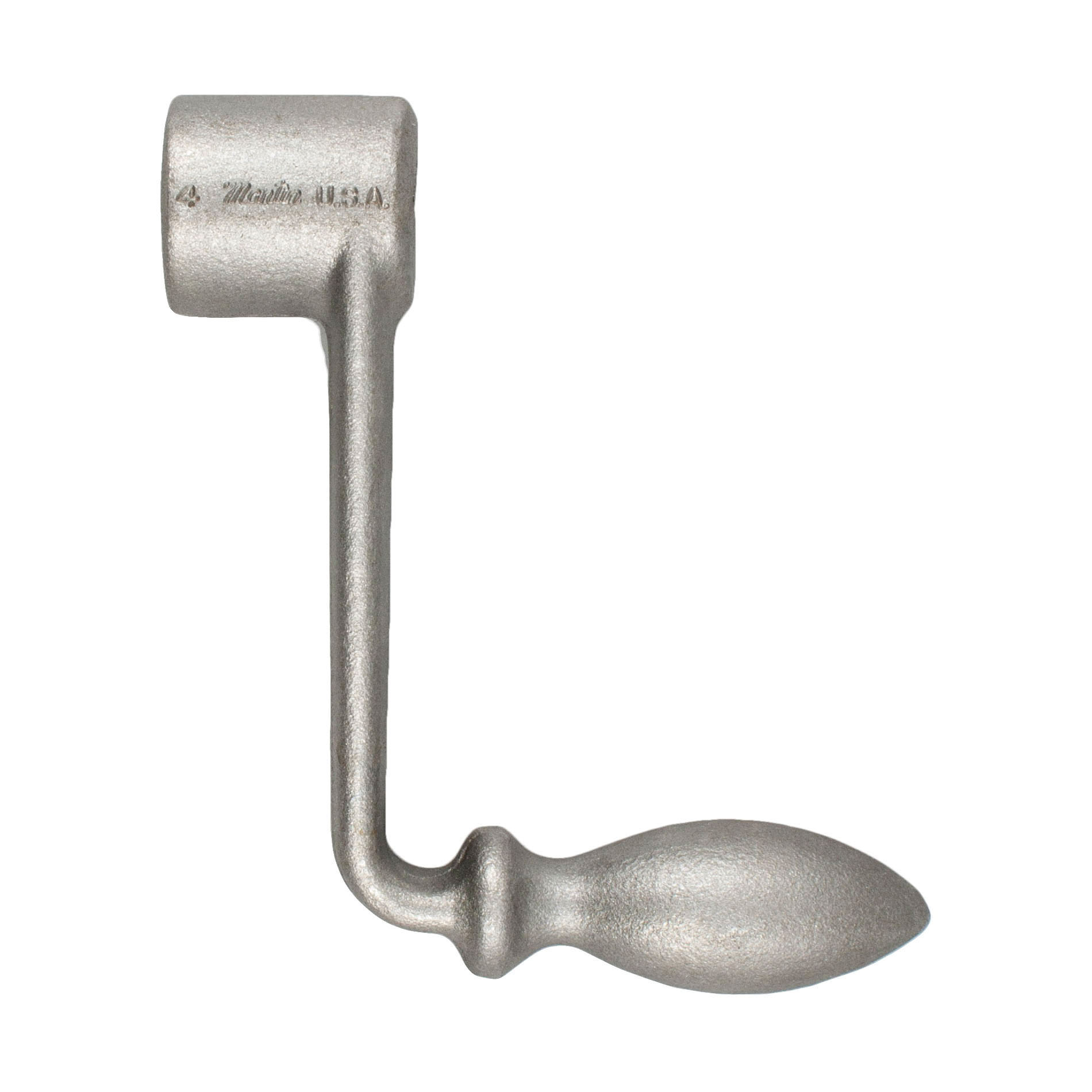 Crank Handle, Broached Pattern, 3-1/8 Inch Length, For Use With: Machine Tools, Specifications: 2-1/4 Inch Length Center Hub to Center Handle, 1/2 Inch Stock Square Bore, 1 Inch Diameter x 1-1/4 Inch Height Hub, Carbon Steel, Natural Mill