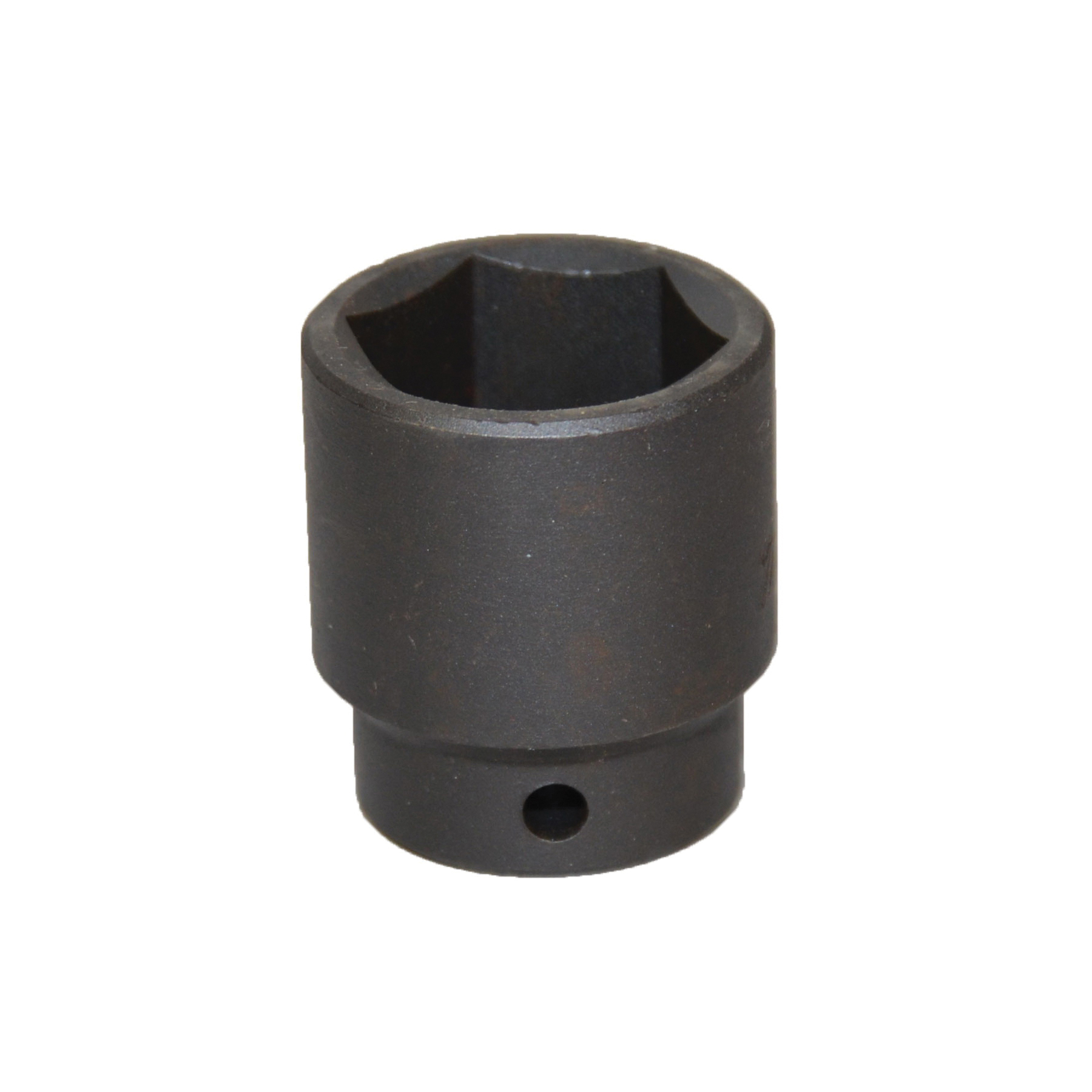 Power/Impact Socket Wrench, Standard Type I, Measurement System: SAE, Square Drive, 1/2 Inch Drive, Impact Socket, 1/2 Inch Socket, 1-15/32 Inch Overall Length, 7/64 Inch Opening Depth, 15/16 Inch Drive End Width, 25/32 Inch Socket End Width, 6 Points, Forged Alloy Steel, Industrial Black