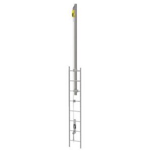 Ladder Lifeline Kit, Vertical, Specifications: 40 ft L Lifeline, Standard Size, Specifications Met: AS/NZS 1891.3/1891.4, ANSI Z359.1/Z359.16 - 2016, AOCS01-00-SCP-Z06, CSA Z259.2.5, OSHA 1910.28, EN 353 1, Stainless Steel, Silver
