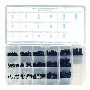 Set Screw Assortment With Hexagon Recessed Head, High Grade Alloy Steel, 375 Pieces