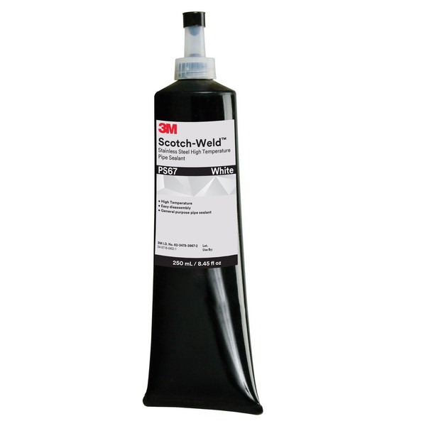 Pipe Sealant, High Temperature, Tube Container, 250 mL Container, Dimethacrylate Ester Chemical Type, 24 hr Curing, Off-White, -65 to 400 °F, 1.12 Specific Gravity, 627 g/L VOC, Metal, Plastic, Rubber and Stainless Steel Adheres to