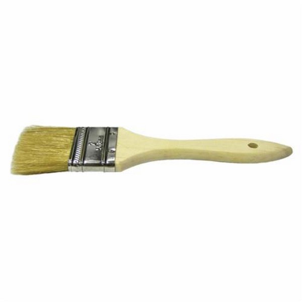 Chip and Oil Brush, 5/16 in THK Brush, Bristle Brush, Metallic Ferrule, Wood Handle