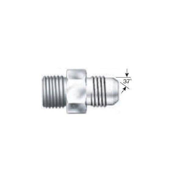 Hydraulic Flange Adapter, British to SAE, Series: G62, 1-1/2-11 x 1-7/8-12 Nominal, Male BSPP x Male 37° JIC Flare End Style, 6000 PSI Pressure, Steel