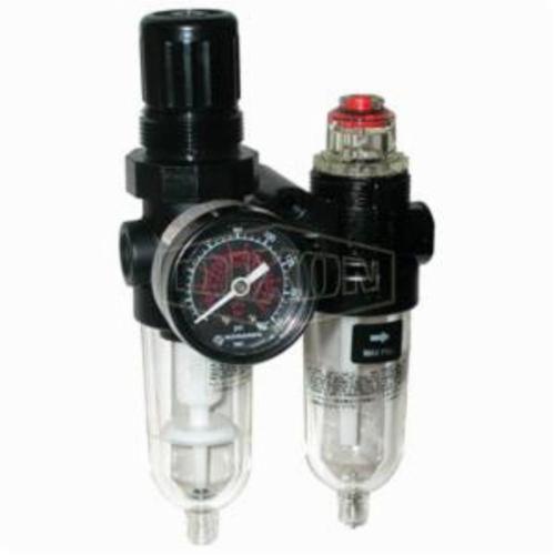 Combination Unit, Miniature, Series: 1 Series PTH, 1/8 Inch PTF, 10 scfm, 5 to 125 psi, Polycarbonate Bowl, 5 to 100 psig, Zinc