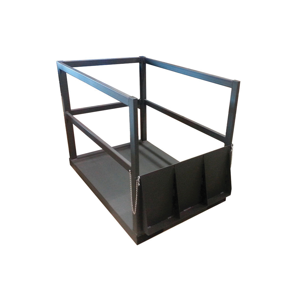Gas Cylinder Forklift Pallet, End Loaded, 14 Cylinder, 3600 lb Load, 9 in Diameter Cylinder, 38 in Height, 32 in Width, 66 in Depth, Steel