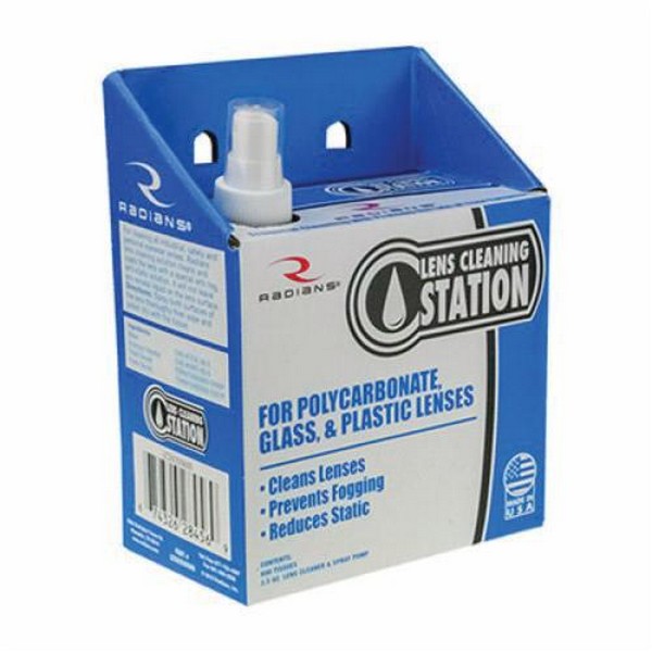 Lens Cleaning Station, Anti-Fog/Anti-Static, Series: LCS, Lens Cleaning Solution, Solution Properties: Silicone Free, 600 Tissue, 8 oz Pump