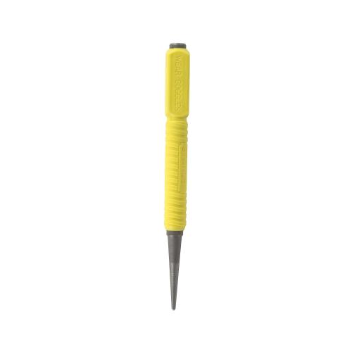 Nail Center Set, Square Head, 1/32 in Tip, Long Beveled, Steel Tip, 5 in Overall Length, Yellow Cushion Grip Handle, Aluminum Handle
