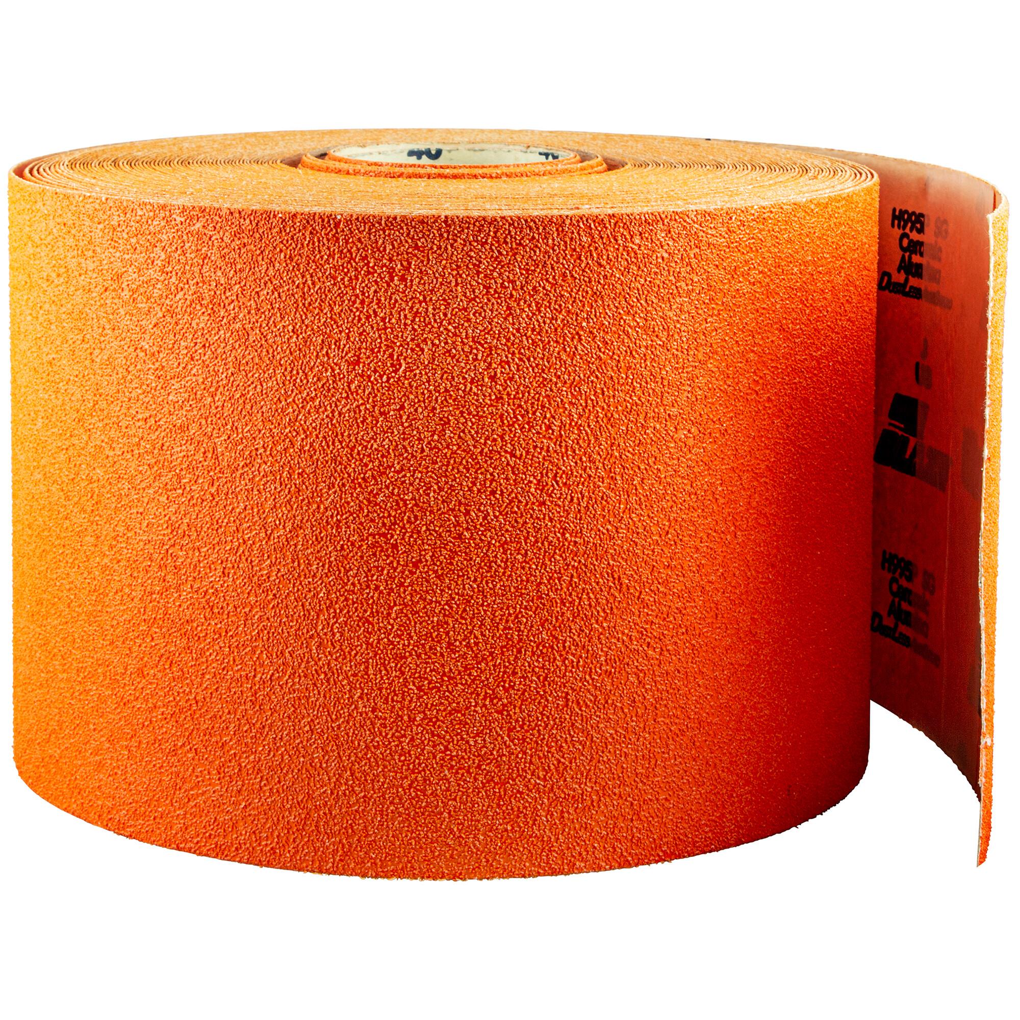 Rolls, Blaze, Series: H995P, 8 in Roll Width, 50 yd Roll Length, P50 Grit, Ultra Fine Grade, Ceramic Alumina Abrasive, Paper Backing, Applicable Materials: Hard Woods, D-Weight Backing Weight