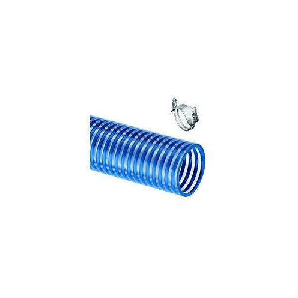 Suction Hose, Standard Duty, Series: BW, Hose End Style, 1 in ID, 1.26 in OD, 100 ft Length, 90 PSI Working, -40 to 65 F, PVC Tube, Transparent, Domestic