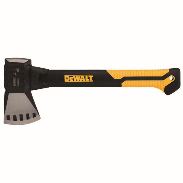 Hatchet, Steel Cutting Edge, 20 oz Head, Steel Head, 14 in Overall Length, Hatchet Face, Curved Handle, Fiberglass/Thermoplastic Rubber Handle, Steel