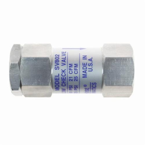 Safety Check Valve, Excess Flow, 3/8 in FPT Nominal, Aluminum Body