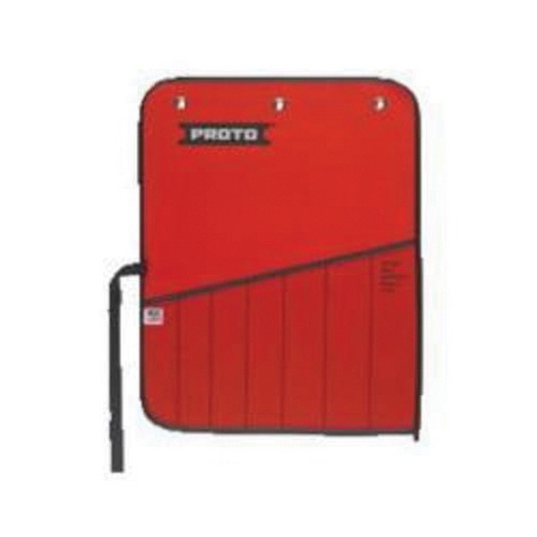 Tool Pouch, Anti-Slip, For Use With: J1200BASD Combination ASD Wrench Set, J1200HASD Combination ASD Wrench Set, 7-Pocket, Canvas, Red, 11-1/2 in L x 8-1/2 in W x 3/16 in H