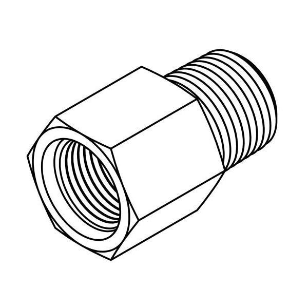 Adapter, Straight, Series: 6404, 9/16-18 x 1/4-18 Nominal, Female O-Ring x MNPT End Style, 316 Stainless Steel
