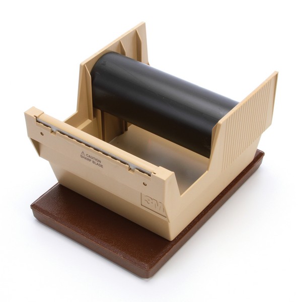 Mainline Tape Dispenser, Pull and Cut, 6 Inch Tape Width, Plastic/Metal, Tan