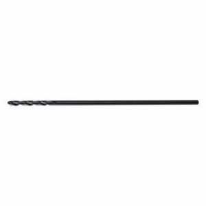 Aircraft Extension Drill, 13/64 in Drill - Fraction, 0.2031 in Drill - Decimal Inch, 12 in Overall Length, 2-7/16 in Cutting Depth, 2 Flutes, Spiral Flute, 2-7/16 in Flute Length, 13/64 in Shank, Straight Shank, 135° Point, Split Point, HSS, Oxide Treated