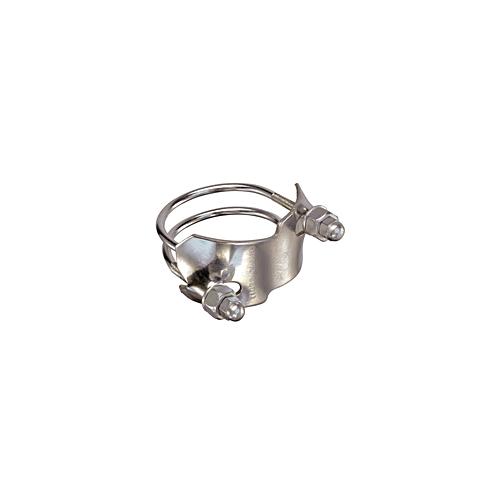 Bolt Clamp, Spiral Double, Series: SDBC, 3 in Nominal, 8 ft-lb Torque, Stainless Steel Bolt, Import