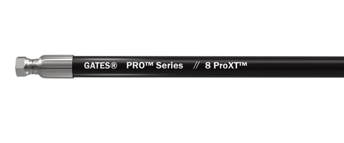 Hydraulic Hose, Standard, Series: PROXT PRO, 0.5 in ID, 0.8 in OD, 1000 ft. Length, 4000 psi Working, -40 to 212 °F, Nitrile, Black, Import