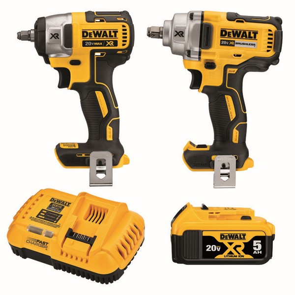 Combination Kit, Cordless, Tool/Kit: Kit, Compact Impact/Impact Wrench, 20 V, Lithium-Ion Battery, 5 Ah Battery, 2 Piece