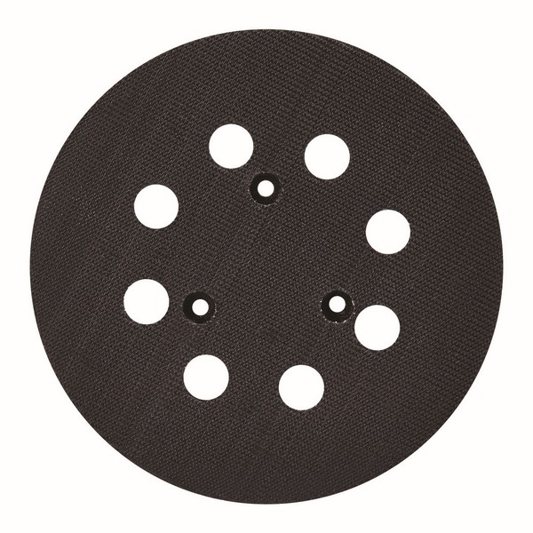 Disc Backup Pad, Medium, 5 in Pad Diameter, Hook and Loop Attachment, 13000 RPM 8 Holes