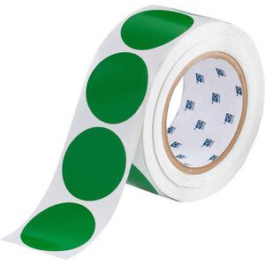 Aisle Marking Dot, Non-Reflective, 2 in Length, 2 in Width, 0.004 in Thickness, B-7569 Vinyl Film, Green