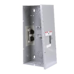 Circuit Breaker Enclosure, 3-Phase 3/4-Wire, 7-1/8 in Width, 4-1/4 in Depth, 17-1/8 in Height, NEMA 1, BQ/BQH/HBQ Frame, 2/3 Pole, 100 A, 240 VAC, Surface Mount