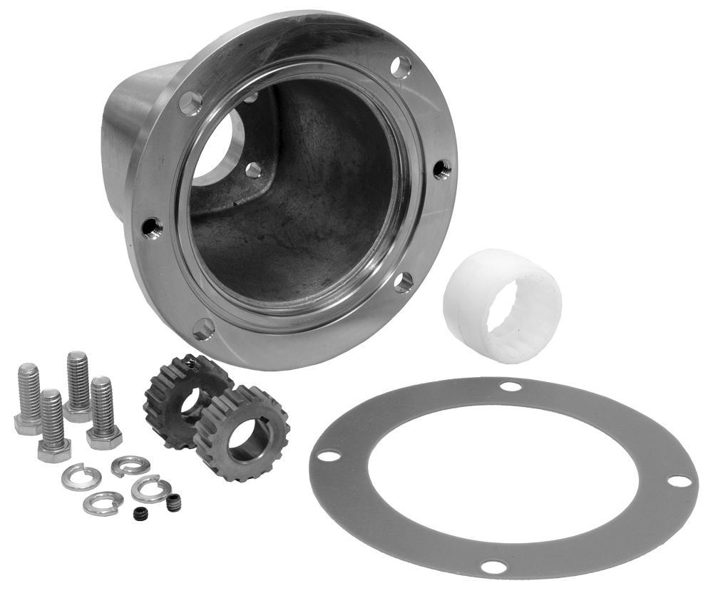 Motor Flange Adapter Kit, For Use With: HERA® Model SSHERA45, SSHERA35AS, SSHERA45AS Stainless Steel Helical-Hypoid Reducer and Gear Drive, Specifications: NEMA 56C C-Flange, Stainless Steel