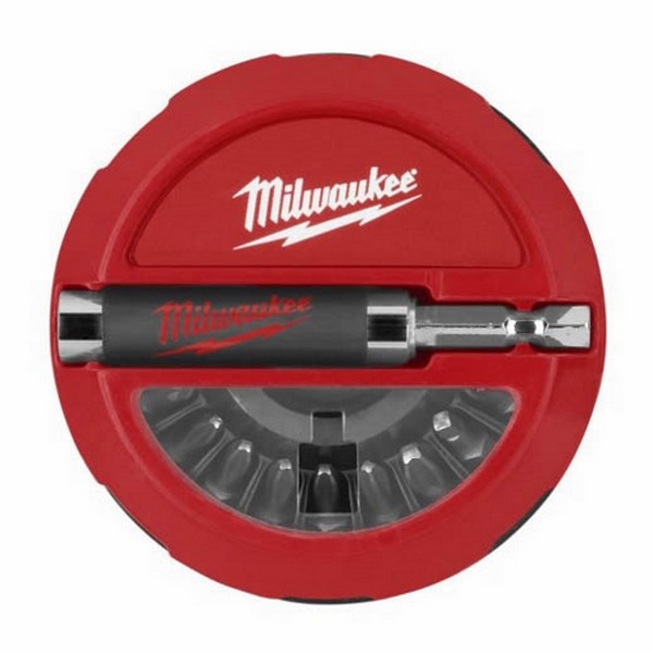 Insert Bit Puck Set, Magnetic, 20 Piece, Specifications: 1/4 in Hex Shank, S2 Steel