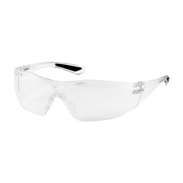 Safety Glasses, 1-Piece Lens, Series: Pulse™ 250-49, Universal, Anti-Fog Lens Coating, Clear Lens, Rimless, Clear Frame, Polycarbonate Frame, Polycarbonate Lens, 99.99 % UV Protection, Bayonet/Rubber Tipped Temple, ANSI Z87.1+ Specifications Met