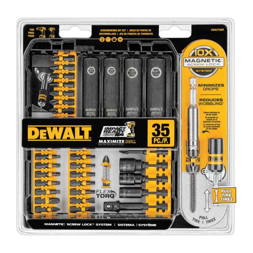 Screwdriver Bit Set, 35 Piece, For Use With: Screwdriver, Steel