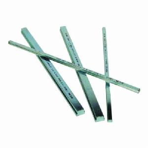 Step Keystock, Type 1 Rectangular, Steel, 12 in Length, Zinc Plated, 1/2 in Base Height, 1 in Base Width, 7/16 in Step Height, 7/8 in Step Width