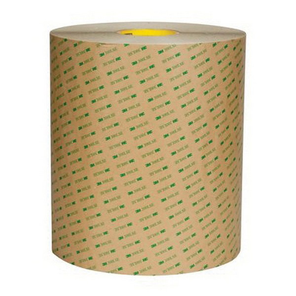 Double Coated Tape, Series: 93015LE, 60 yd Length, 3/4 Inch Width, 5.9 mil Thickness, 58 lb Polycoated Kraft Paper Liner, Clear, 300LSE Acrylic Adhesive, Polyester Film Backing