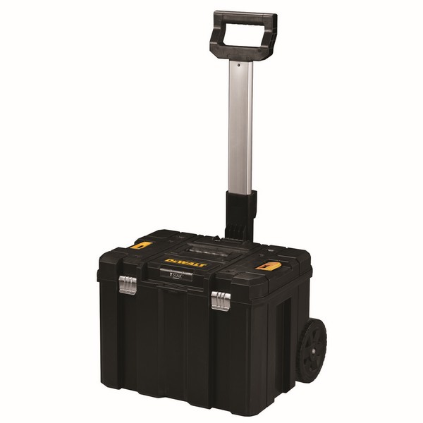Mobile Storage Deep Box, 17 in Width, 20-1/8 in Depth, 39 in Height, 7 in Caster, 66 lb, Telescoping, Plastic, Matte, Black
