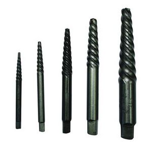 Screw Extractor Set, For Use With 1/8 to 1/4 in Pipe and 3/16 to 3/4 in Screw, Carbon Steel