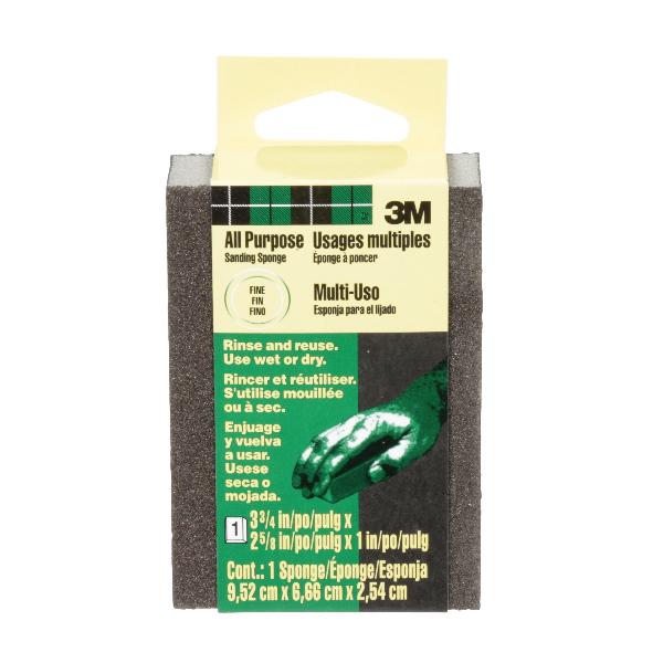 Sanding Sponge, 3 Inch Overall Length, 42 Inch Overall Width, Medium Grade, 4 Abrasive Sides