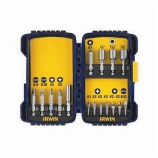 Screwdriver Bit Set, 16 Piece, For Use With: Cordless Screwdrivers, Drills, Variable Speed Drills and Screw Guns, Metal
