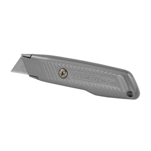 Utility Knife, Lockable Fixed Blade, 2-7/16 in Blade Length, Fixed Blade, Steel Blade, Straight Blade, Blades Included: 1, 3/4 in Thickness, Contoured, 5-1/2 in L Handle, Steel Handle, 5-1/2 in Overall Length, 3 in Overall Width