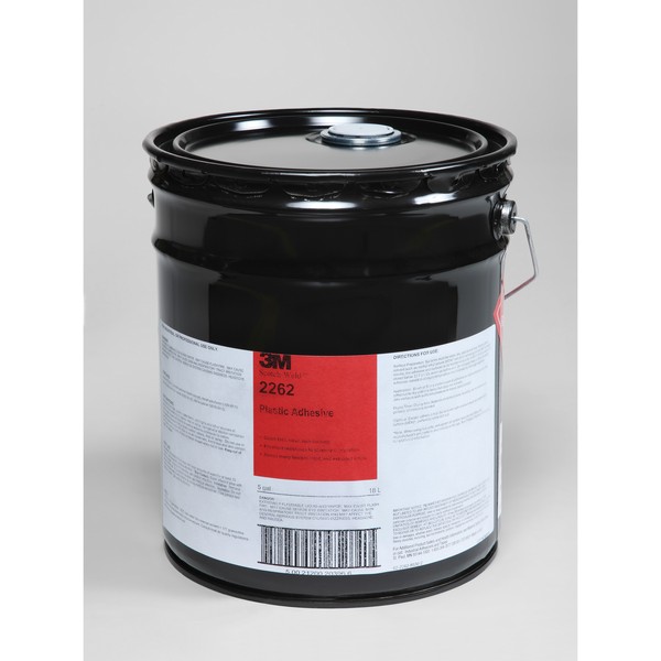 Plastic Adhesive, High Performance, Pail Container, 5 gal Container, Synthetic Resin Base, 20 min Work Life, 5 min Curing, Clear