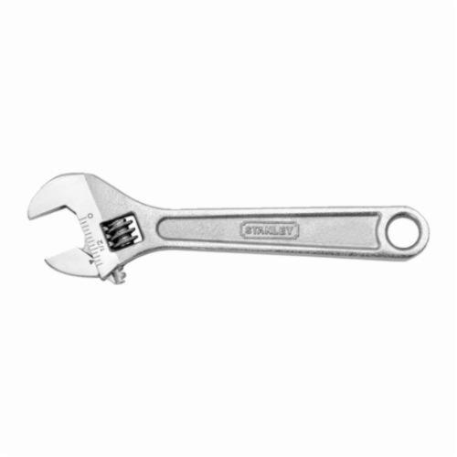 Adjustable Wrench, Non-Insulated, Standard Wrench, 1-3/8 in Wrench Opening, 12 in Overall Length, 3/8 in Jaw Width, 15 deg Head, Plain Grip, Forged Chrome Vanadium Steel Body, Yes Tether Ready, Specifications Met: ANSI Specified, Yes Measurement Scal