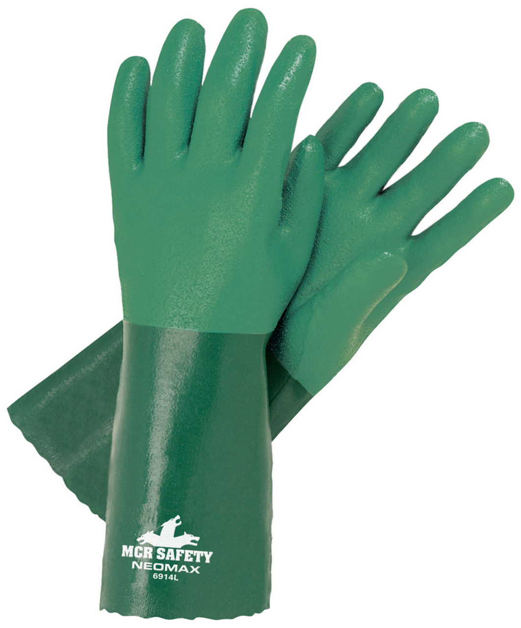Glove, Series: 6914, M Size, Green, 14 in Length