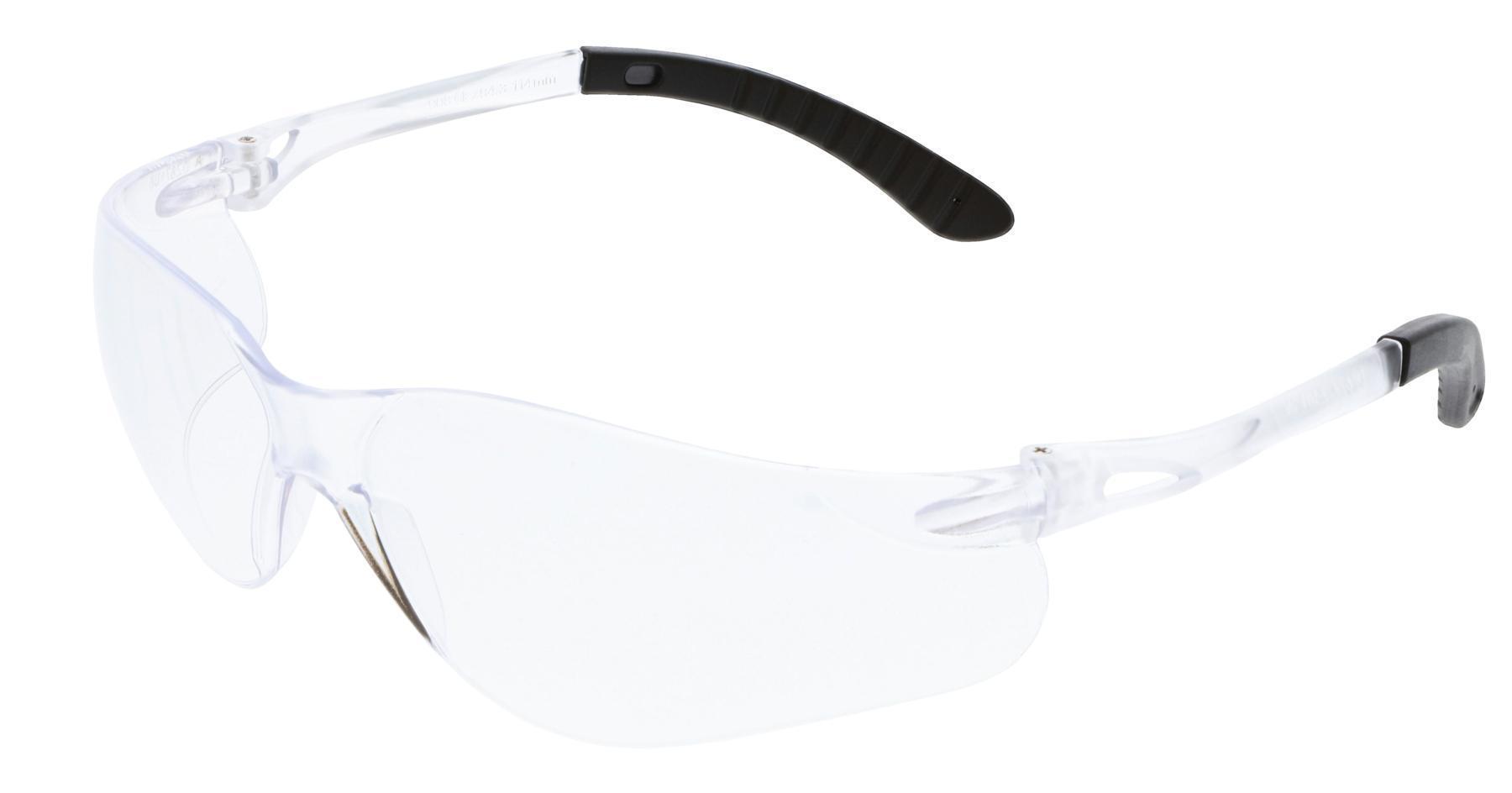 Safety Glass, Half Frame, Series: Sentinel, Regular Size, UV-AF Anti-Fog Lens Coating, Clear Lens, Polycarbonate Frame