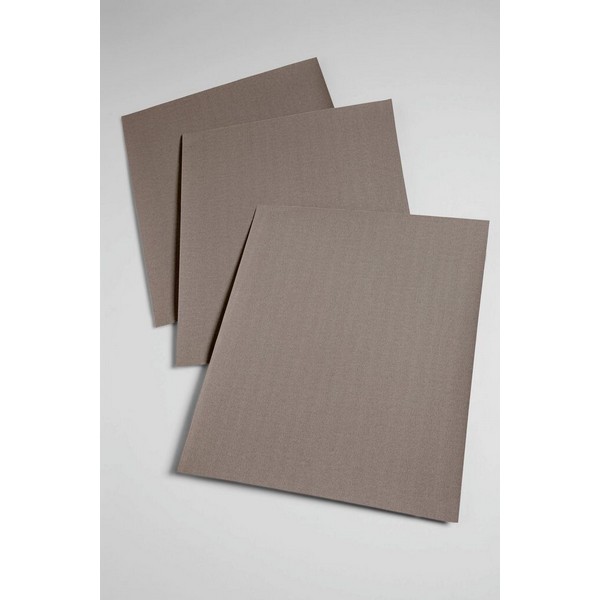 Utility Sanding Sheet, Series: 211K, 11 Inch Length, 9 Inch Width, 400 Grit, Super Fine Grade, Aluminum Oxide Abrasive, Cloth Backing, Closed Coat, Applicable Materials: All Metal and Paint, Black, J-Weight Backing Weight