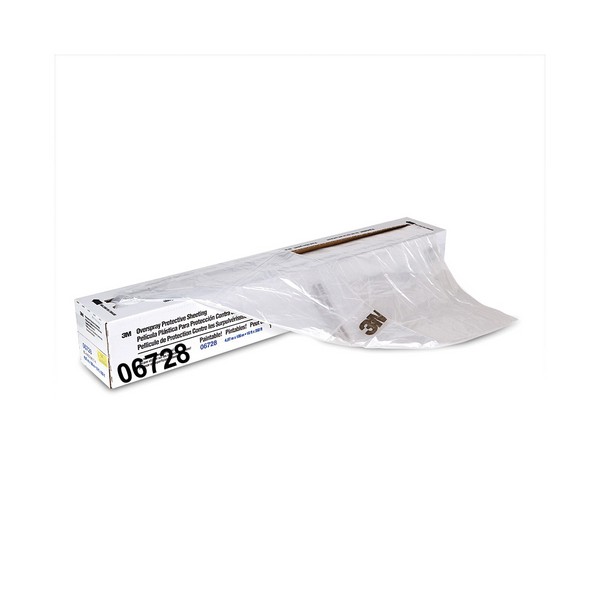 Overspray Protective Sheeting, 350 ft Roll Length, 16 ft Width, 0.4 mil Thickness, Plastic, Translucent