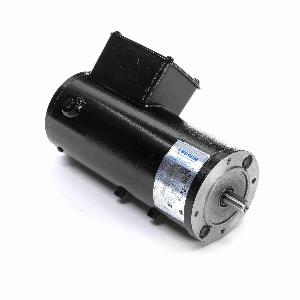 DC Motor, 0.25 kW, 180 VDC, 1.7 A, 3000 RPM, 1 Speed, TENV, 63D Frame, 0.44 Inch Diameter x 0.9 Inch Length Shaft, Reversible, Ball Bearing, 81.1 in-oz, B14 Mount, 40 °C, Rolled Steel