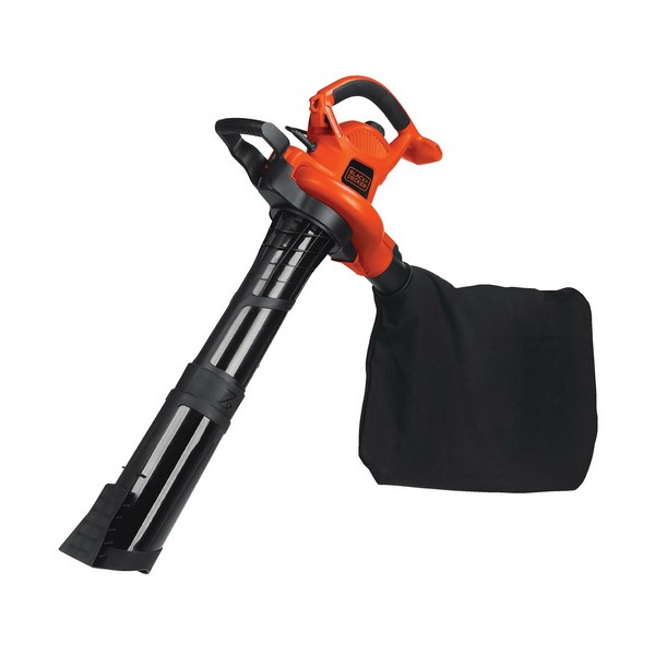 Electric Blower Vacuum, 3-in-1 Heavy Duty High Performance, 400 cfm, 120 VAC, 12 A, 150 ft Cord, 68 dB Sound Level, 180/250 mph Speed, 2 Speed, Metal Impeller/Plastic Housing, Black/Orange